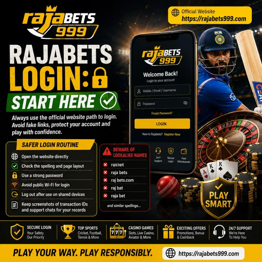 Rajabets Login Start Here