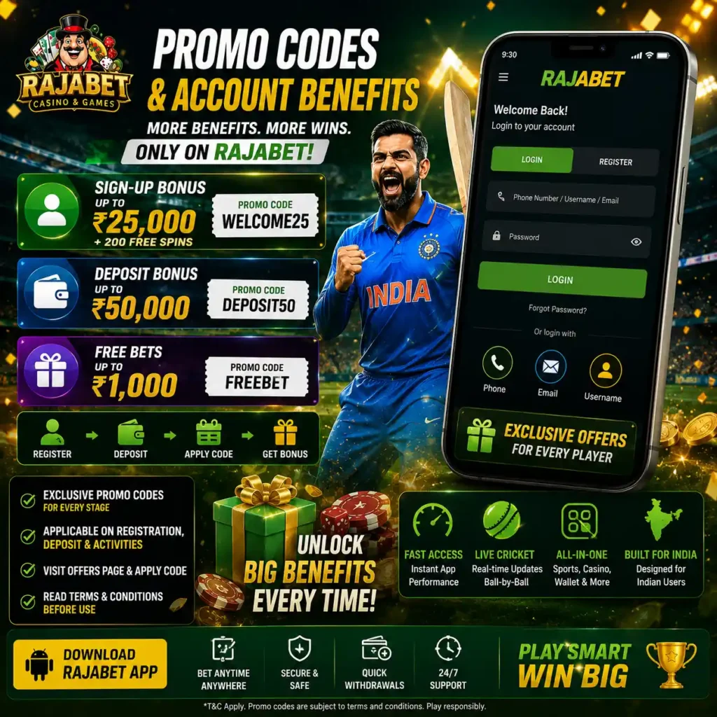 Promo codes and account benefits