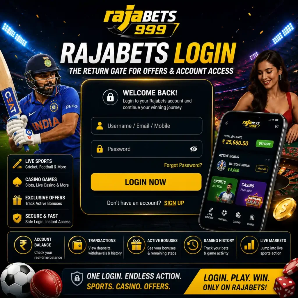 Rajabets Login The Return Gate for Offers and Account Access