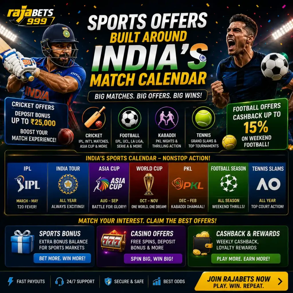Sports Offers Built Around India’s Match Calendar
