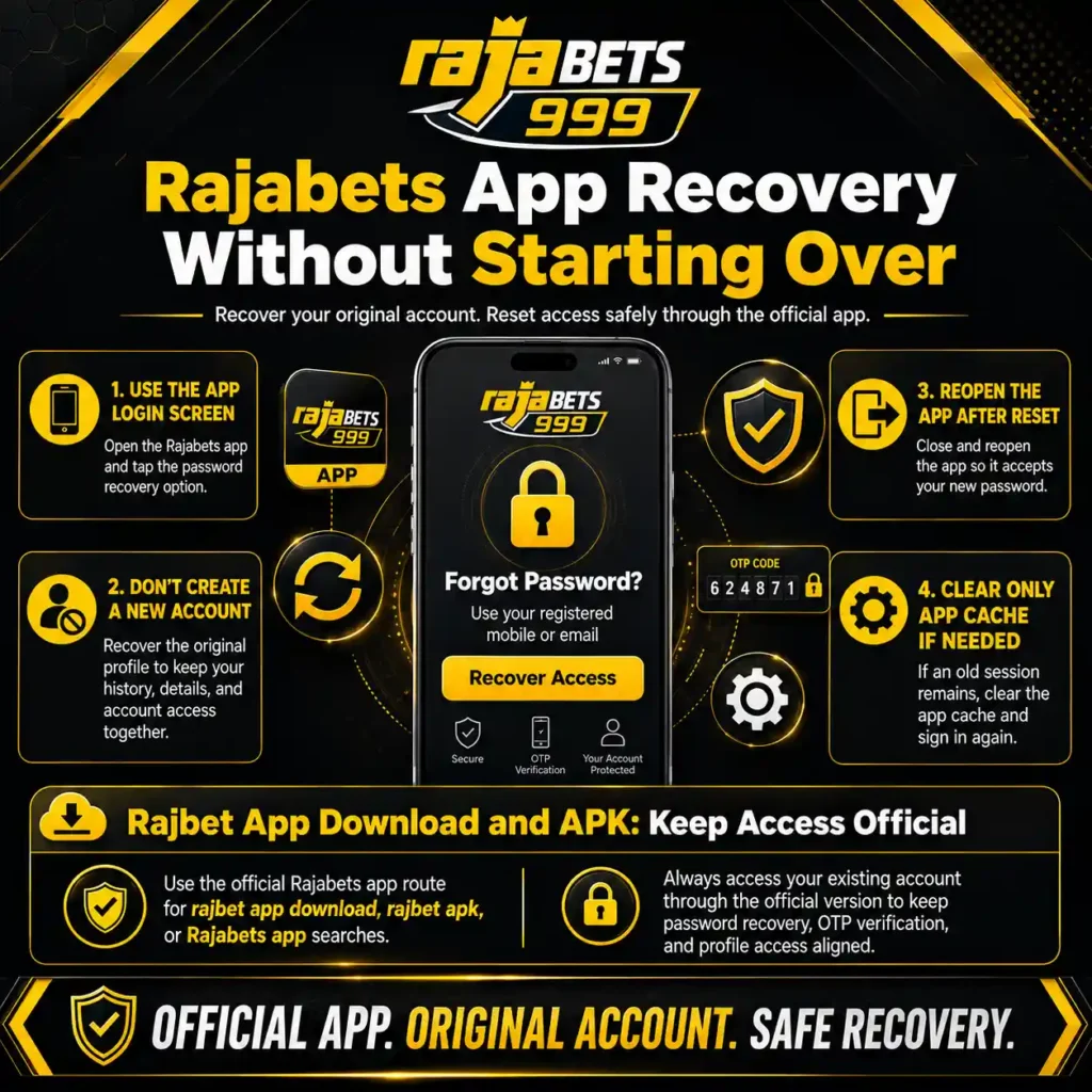 Rajabets App Recovery Without Starting Over