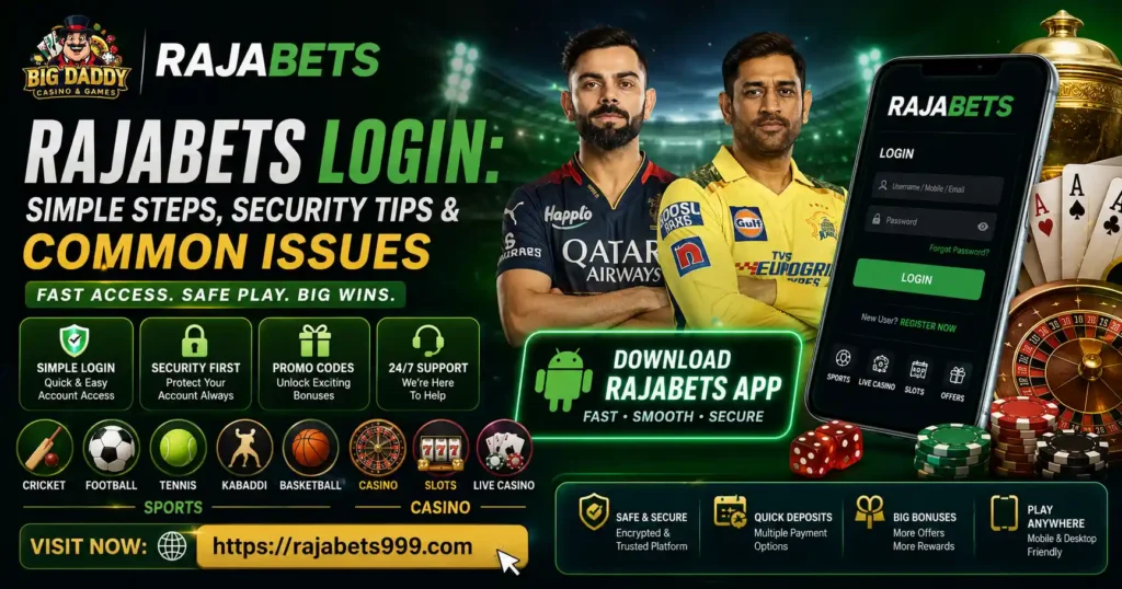 Rajabets Login Simple Steps, Security Tips & Common Issues