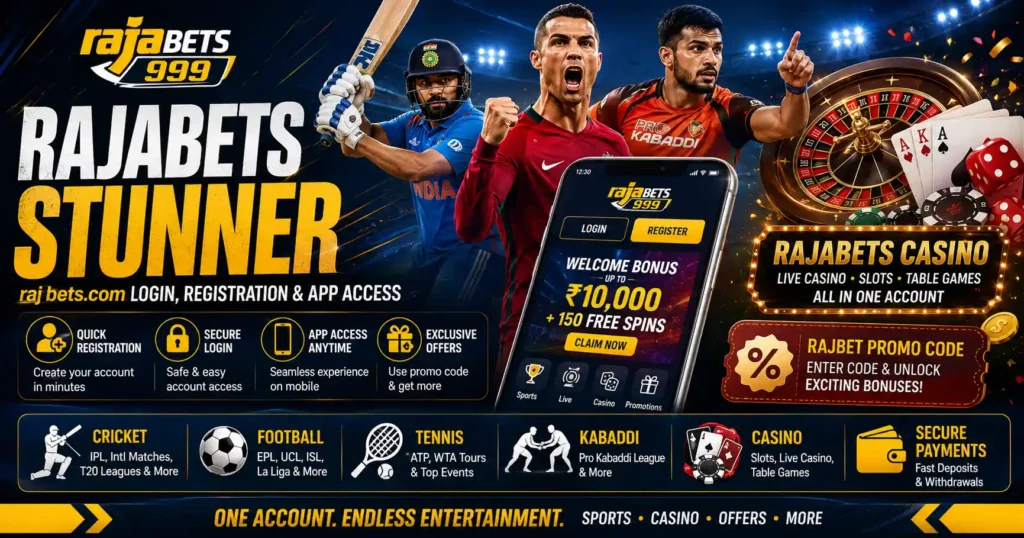 Rajabets Stunner raj bets.com Login, Registration & App Access